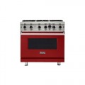 Viking - Professional 5 Series 5.1 Cu. Ft. Freestanding LP Gas Convection Range - Reduction Red