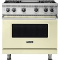 Viking - Professional 5 Series 5.1 Cu. Ft. Freestanding LP Gas Convection Range Vanilla Cream