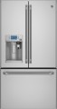 GE - Café Series 27.8 Cu. Ft. French Door Refrigerator with Keurig Brewing System - Stainless steel