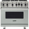 Viking - Professional 5 Series 5.1 Cu. Ft. Freestanding LP Gas Convection Range - Arctic Gray