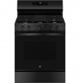 GE - 5.3 Cu. Ft. Freestanding Gas Range with Self-Clean and Steam Cleaning Option and Crisp Mode - Black