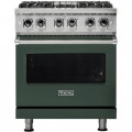 Viking - 5-Series 4.7 Cu. Ft. Self-Cleaning Freestanding Dual Fuel Convection Range  Green