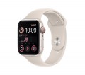 Apple Watch SE (GPS + Cellular) 44mm Starlight Aluminum Case with Starlight Sport Band - S/M - Starlight