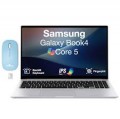 Samsung - Upgraded - Galaxy Book4 Laptop 15.6 FHD Display (Core 5 120U, 16GB, 512GB SSD, Win 11 Pro) w/Dockztorm Wireless Mouse - Silver