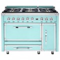 Viking - Tuscany 6.2 Cu. Ft. Freestanding Double Oven Dual Fuel True Convection Range - Bywater Blue