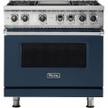 Viking  5-Series 5.6 Cu. Ft. Self-Cleaning Freestanding Dual Fuel Convection Range  Slate Blue