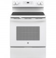 GE - 5.3 Cu. Ft. Freestanding Electric Range with Self-cleaning - White