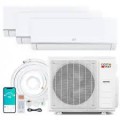 Costway - Blast Pro 4 Zone 38000 BTU 9K + 9K + 9K + 18K Mini Split AC/Heating System, 20 SEER2, WiFi Enabled - White