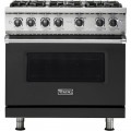 Viking - Professional 5 Series 5.1 Cu. Ft. Freestanding Gas Convection Range - Cast Black