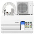 Costway - 30k BTU 4 Zone 7k + 7k + 12K + 18K BTU Mini Split Air Conditioner 23 SEER2 Wifi Enabled - White