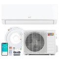 Costway - 9000 BTU 20 SEER2 115V Wifi Enabled Mini Split Air Conditioner & Heater with Installation Kit - White