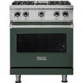 Viking - Professional 5 Series 4.0 Cu. Ft. Freestanding LP Gas Convection Range Blackforest Green