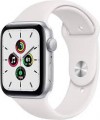 Apple Watch SE (GPS) 44mm Silver Aluminum Case with White Sport Band - Silver