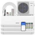 Costway - 24k BTU 3 Zone 7k 9k 9k BTU Mini Split Air Conditioner 23 SEER2 Wifi Enabled - White