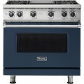 Viking - Professional 5 Series 5.1 Cu. Ft. Freestanding LP Gas Convection Range Slate Blue
