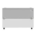 Koolmore - 58 in. Commercial Milk Cooler for School and Cafeteria, 16 Crate Capacity with Heavy Duty Casters - White and Stainless-Steel