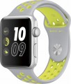 Apple - Apple Watch Nike+ 42mm Silver Aluminum Case Silver/Volt Nike Sport Band - Silver Aluminum