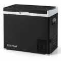 Costway - 12 Volt Car Refrigerator 53QT Portable Car Fridge with -4℉~68℉ for RVs Adjustable Range - BlackCOST00887SKU:6594521