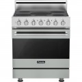 Viking - 3 Series 4.7 Cu. Ft. Freestanding Electric True Convection Range with Self-Cleaning - Arctic Gray