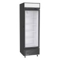 Premium Levella - 11.6 cu. ft. 1-Door Commercial Merchandiser Upright Freezer Glass Door - Black