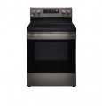 LG - 6.3 Cu. Ft. Smart Freestanding Electric Convection Range with Easy Clean, Air Fry and WideView Window - Black Stainless Steel