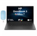 HP - Upgraded - OmniBook 3 Laptop 17.3 FHD Display (Ultra 7-255U, 64GB, 2TB SSD, Win 11 Pro) w/Dockztorm Wireless Mouse - Mica Silver
