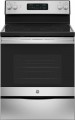 GE - 5.3 Cu. Ft. Freestanding Electric Range with Self-cleaning - Stainless Steel