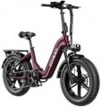 Heybike - RangerS Foldable Fat Tire Commuter Step Thru Ebike with 55mi Max Range 28mph Max Speed- Any Terrain- UL Certified - Red